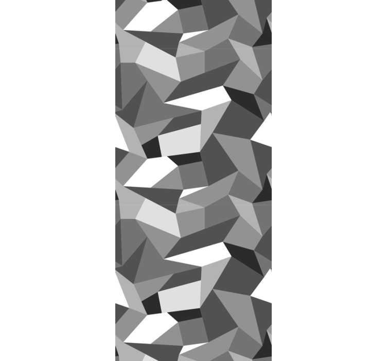 Papier peint géometrique formes irrégulières grises - TenStickers