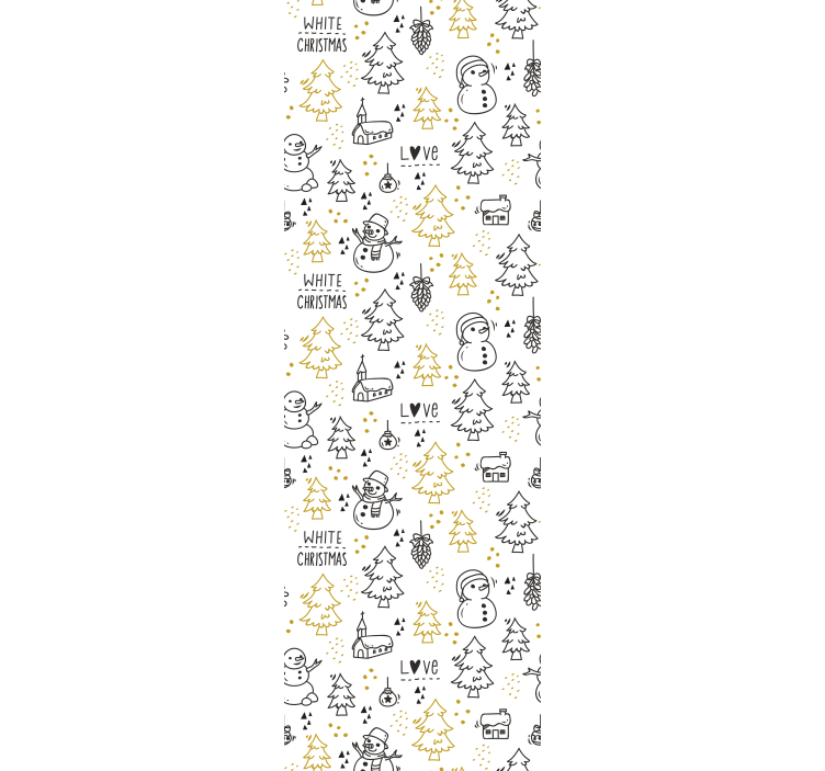 Papier peint noel scène hivernale festive - TenStickers