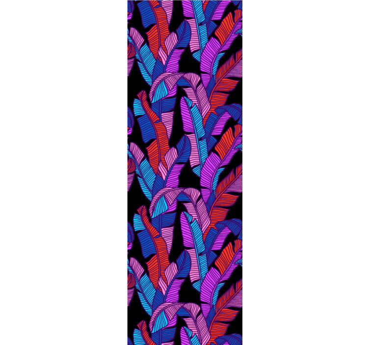 Papier peint fleurs grand motif vibrant - TenStickers