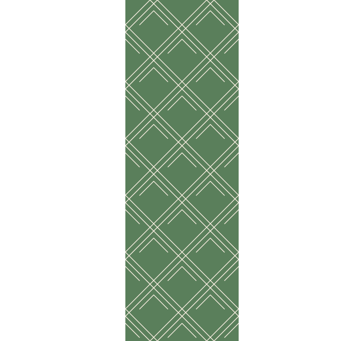 Papier peint géometrique motif vert diagonal - TenStickers