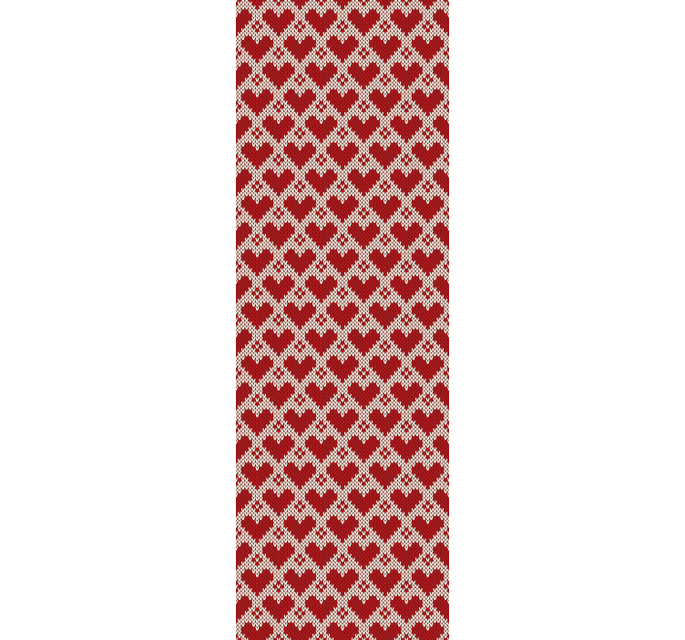 Papier peint salon motif de tissu en forme de cœur - TenStickers