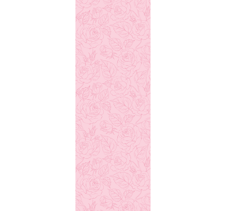 Papier peint floral fond rose - TenStickers