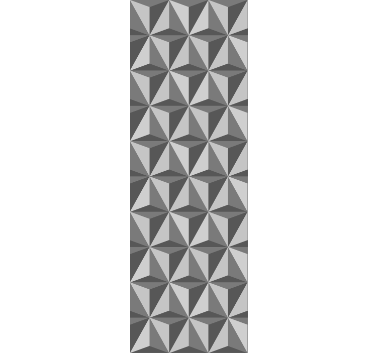 Papier peint motif triangles gris 3d - TenStickers