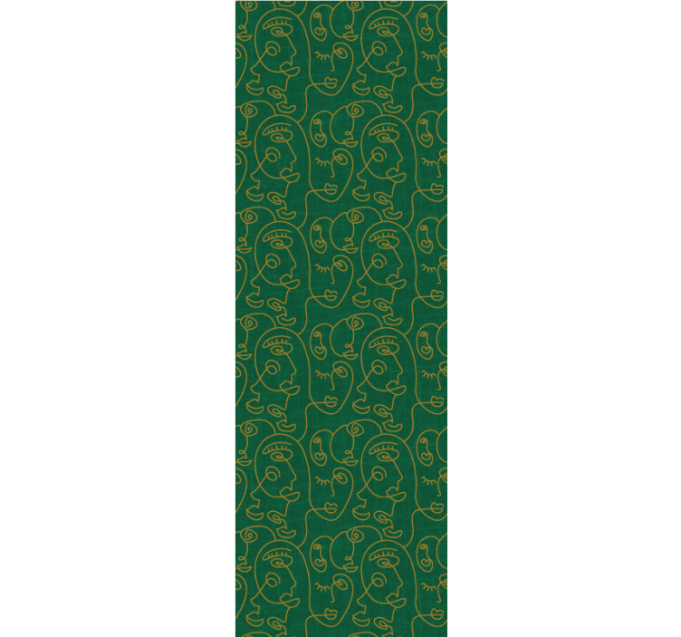 Papier peint art faces de ligne uniques - TenStickers