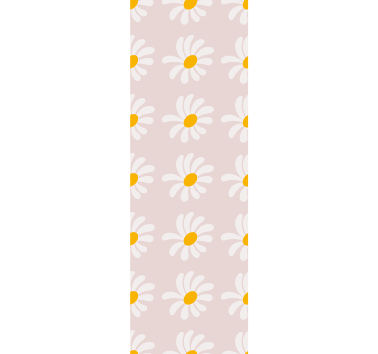 Papier peint floral douces rangées de marguerites - TenStickers