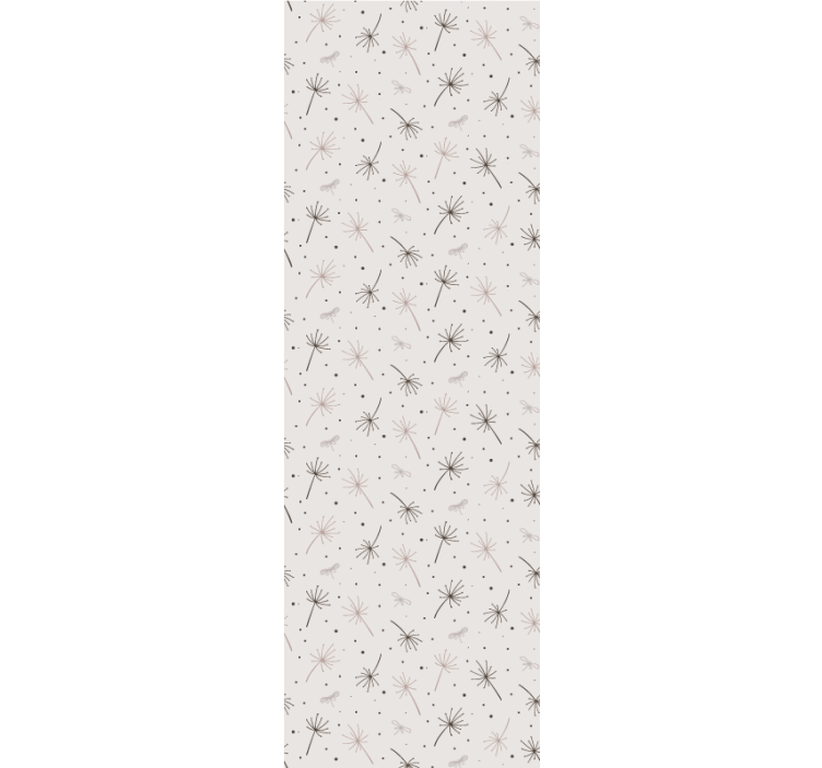 Papier peint floral inspiration pissenlit gris - TenStickers