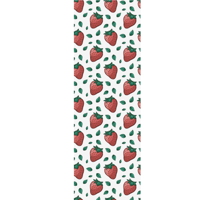 Papier peint cuisine fraises fraîches florales - TenStickers