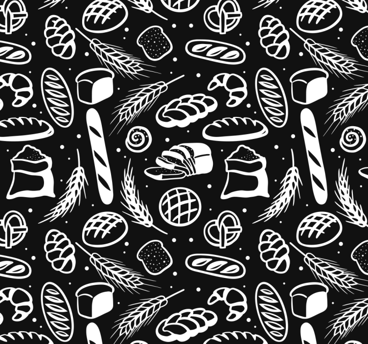 Papier peint rayé boulangerie - TenStickers