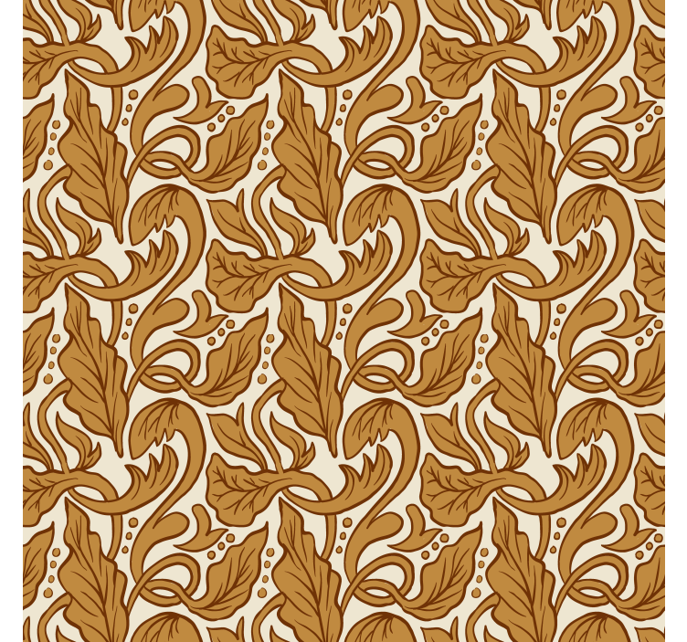 Papier peint baroque motif de feuilles baroques - TenStickers
