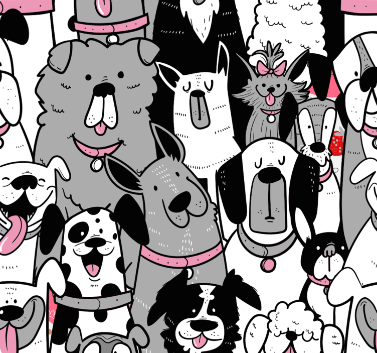 Papier peint chambre enfant chiens - TenStickers