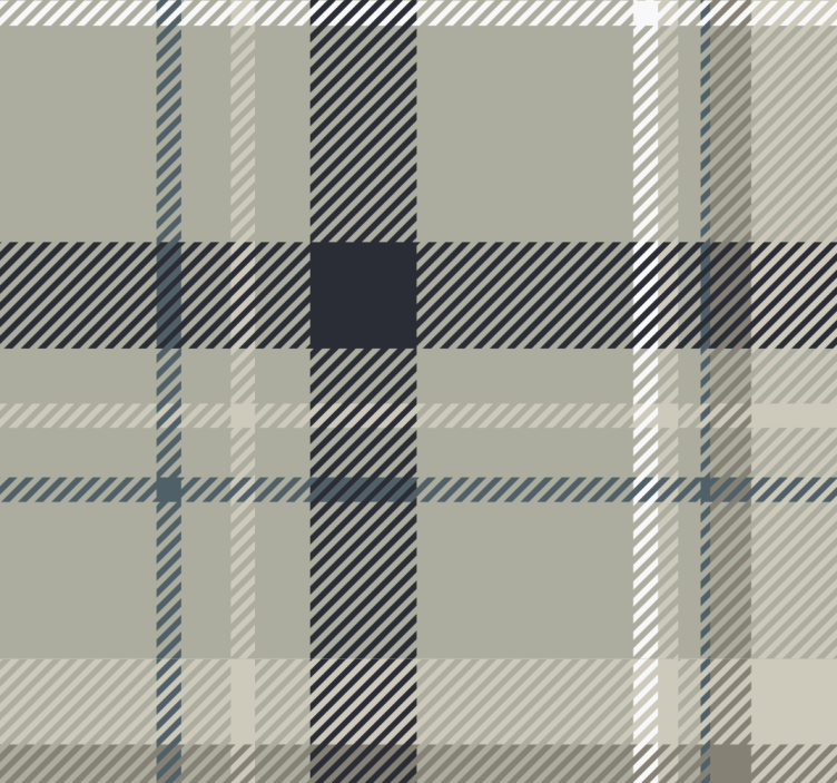 Papier peint motif tartan vert urbain - TenStickers