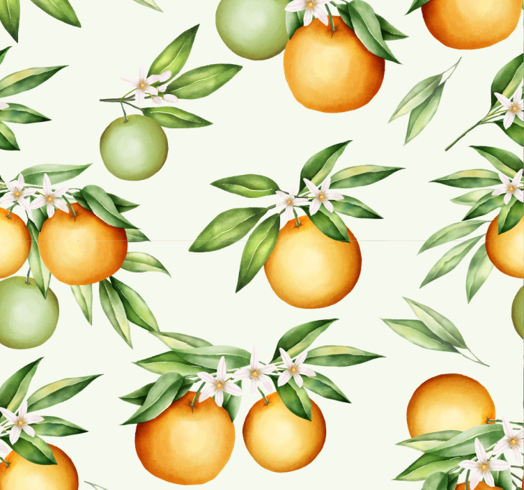 Papier peint nature illustrant des oranges - TenStickers