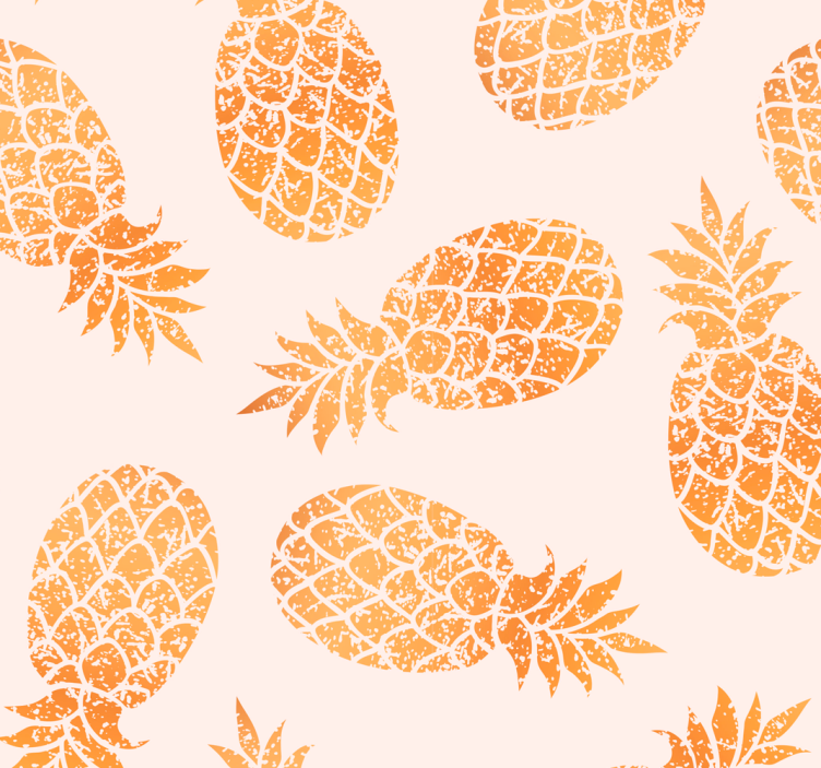 Papier peint cuisine motif d'ananas - TenStickers