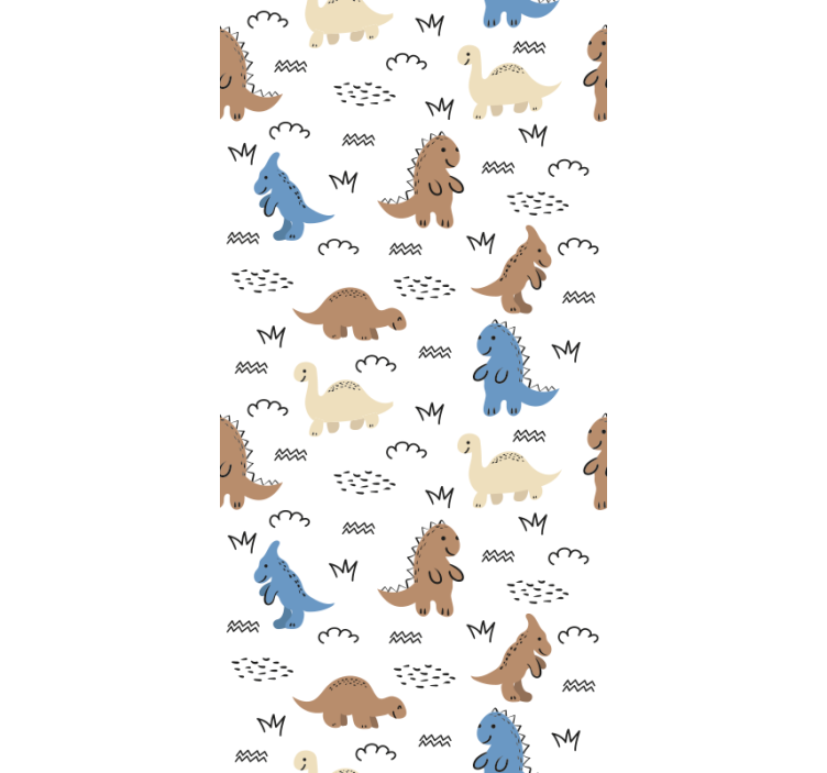 Papier peint chambre bébé modèles de dinosaures - TenStickers