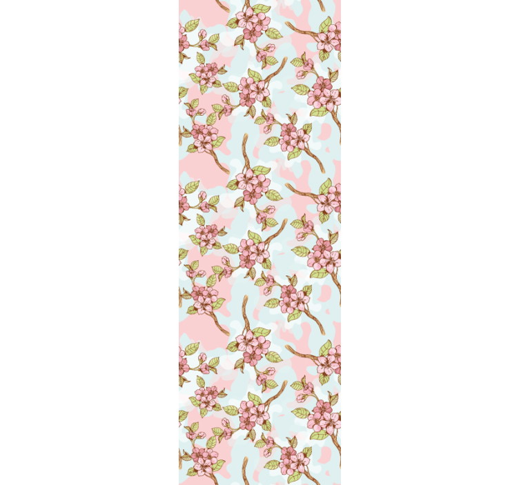 Papier peint floral branches fleuries - TenStickers