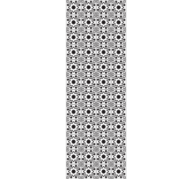 Papier peint carrelage ensemble noir et blanc - TenStickers
