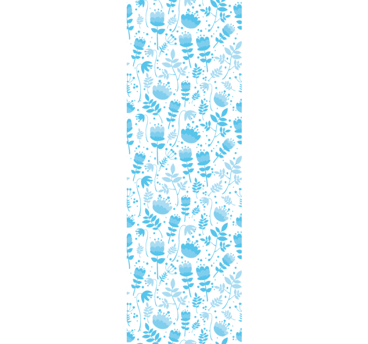 Papier peint floral motifs de silhouettes florales - TenStickers