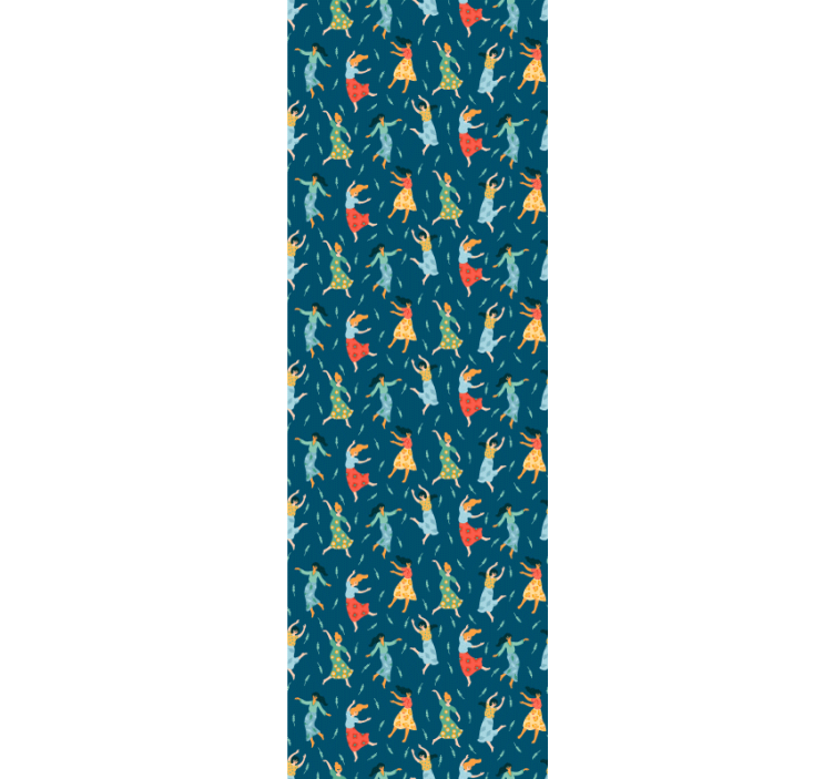 Papier peint rayé modèle de femmes dansantes - TenStickers