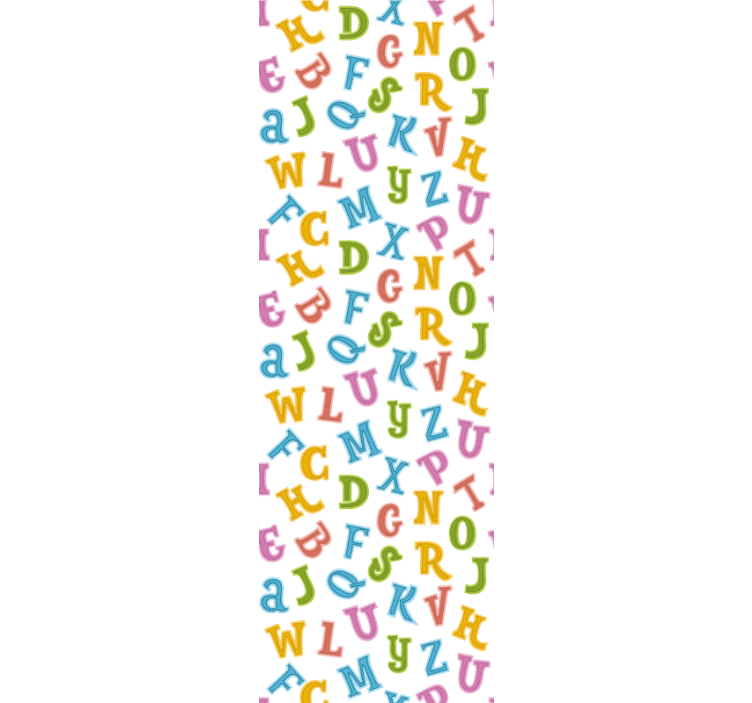 Papier peint texte alphabet amusant - TenStickers