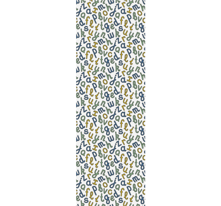 Papier peint texte mélange d'alphabets - TenStickers