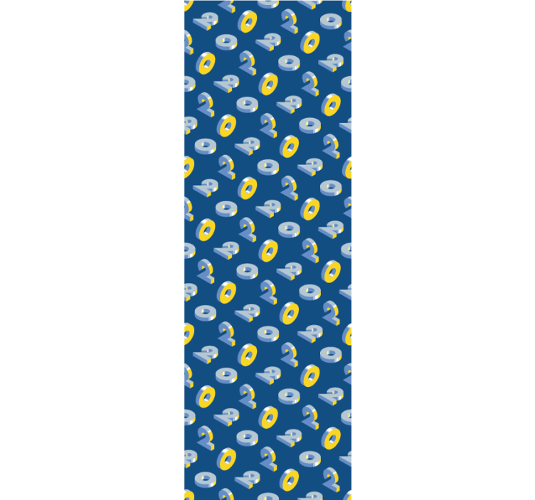 Papier peint chambre enfant motif géométrique des yeux - TenStickers