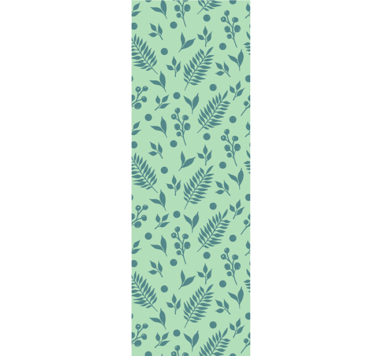 Papier peint feuilles inspiration motif vert - TenStickers