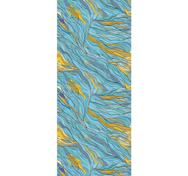 Papier peint abstrait flux organique non figuratif - TenStickers