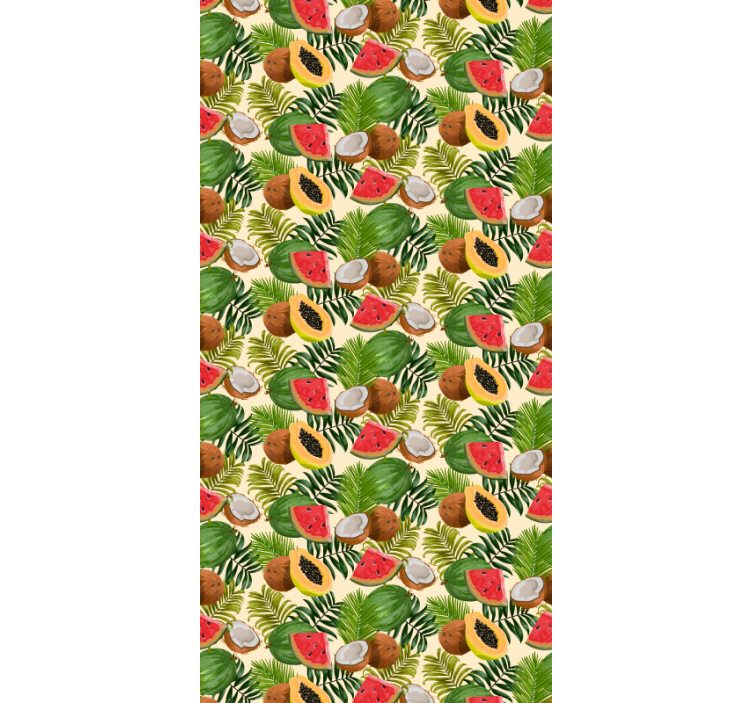Papier peint nature fête des fruits tropicaux - TenStickers