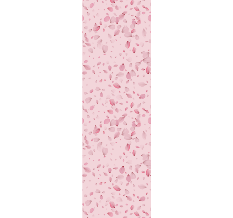 Papier peint rose cascade de pétales roses - TenStickers