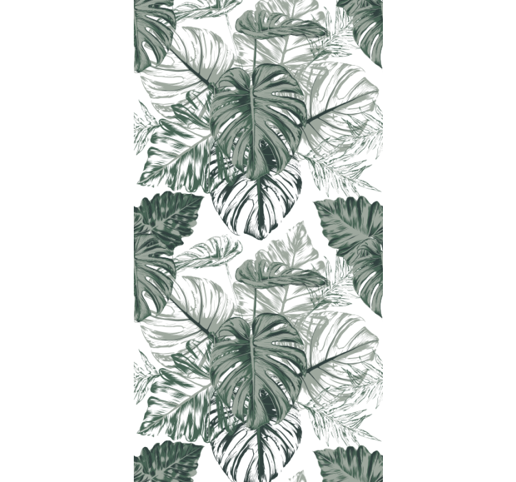 Papier peint feuilles feuillage de monstera - TenStickers
