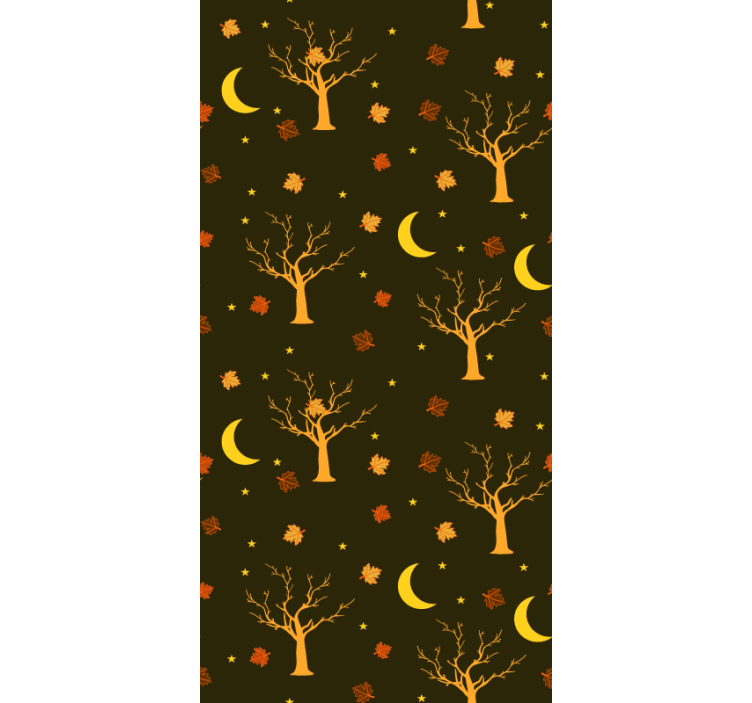 Papier peint nature motif de nuit d'automne - TenStickers