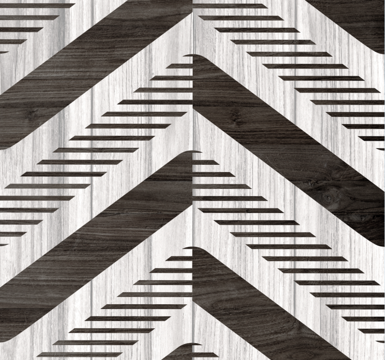 Papier peint géometrique contraste à chevrons - TenStickers