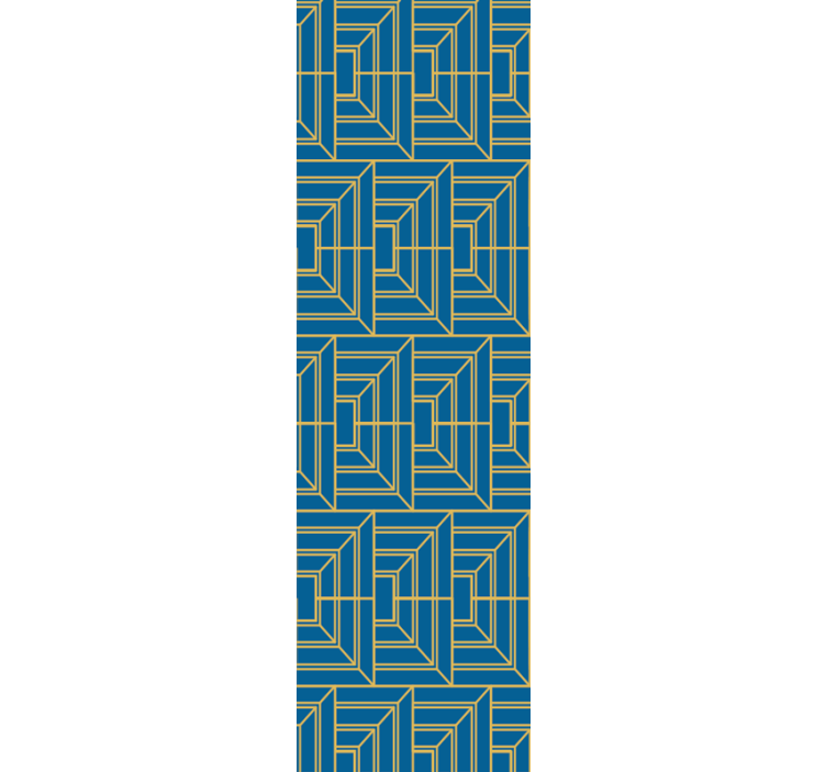 Papier peint géometrique labyrinthe angulaire - TenStickers