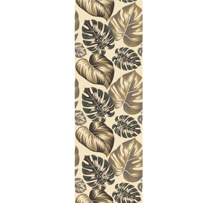 Papier peint feuilles feuillage monochrome - TenStickers