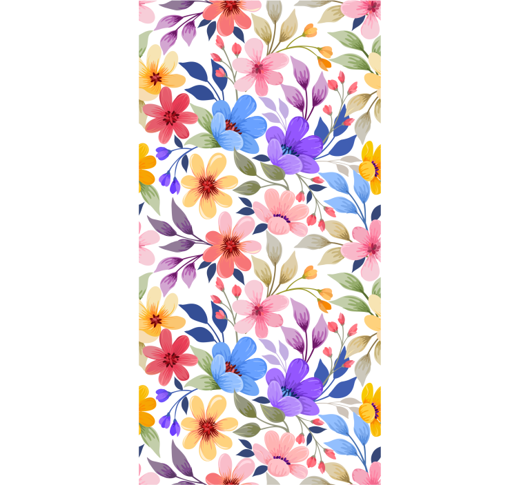 Papier peint floral fleur florale - TenStickers