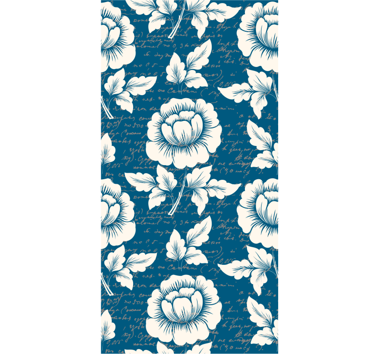 Papier peint fleurs écriture florale élégante - TenStickers