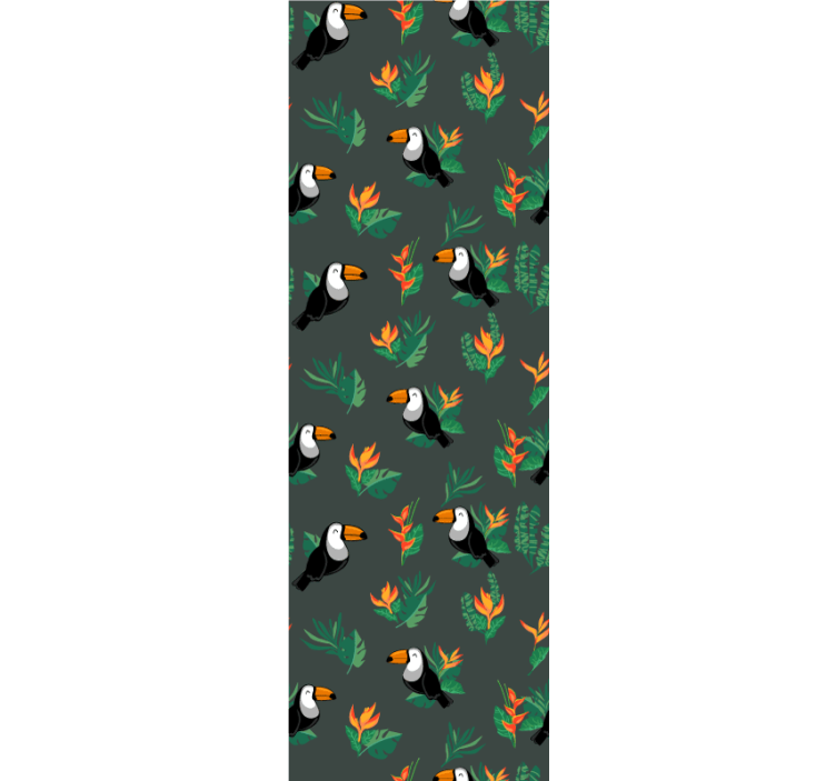 Papier peint oiseaux motif toucan - TenStickers