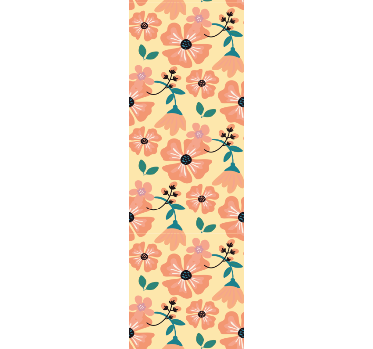Papier peint floral motif fleuri - TenStickers