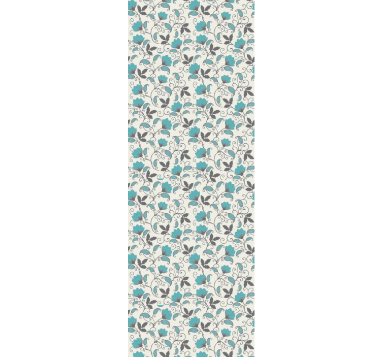 Papier peint fleurs inspiration de carreaux floraux - TenStickers