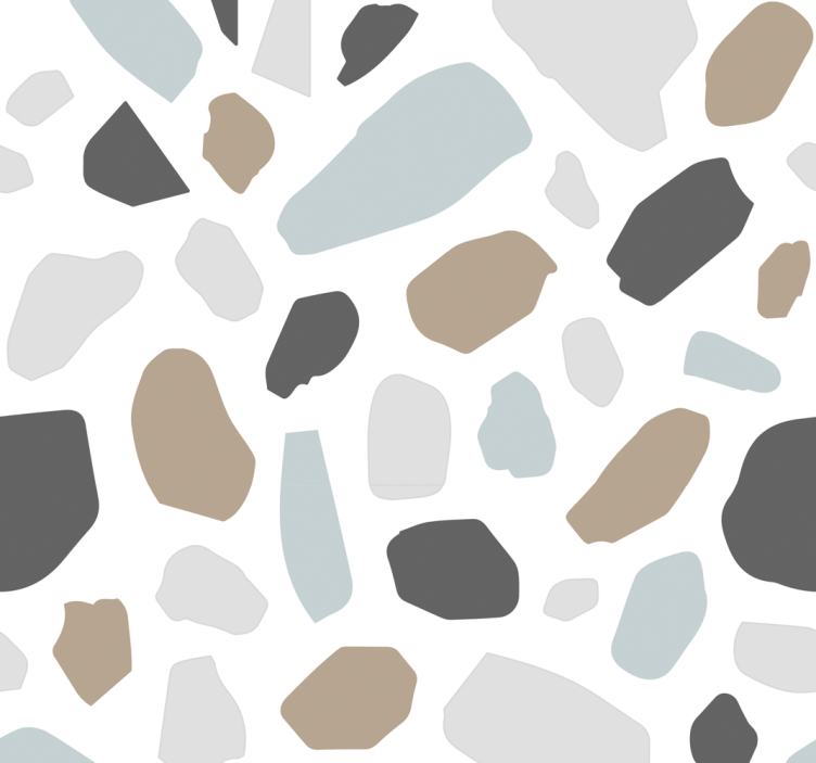 Papier peint imitation pierres terrazo gris - TenStickers