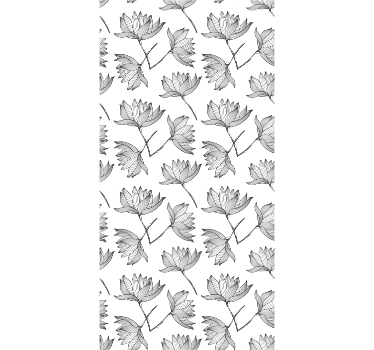 Papier peint floral croquis botaniques - TenStickers
