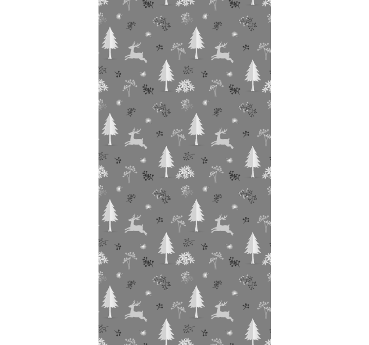 Papier peint noel motif de paysage hivernal - TenStickers