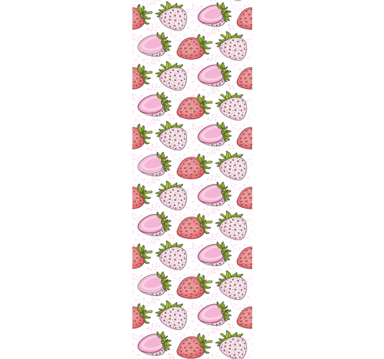 Papier peint cuisine motifs de fraises - TenStickers