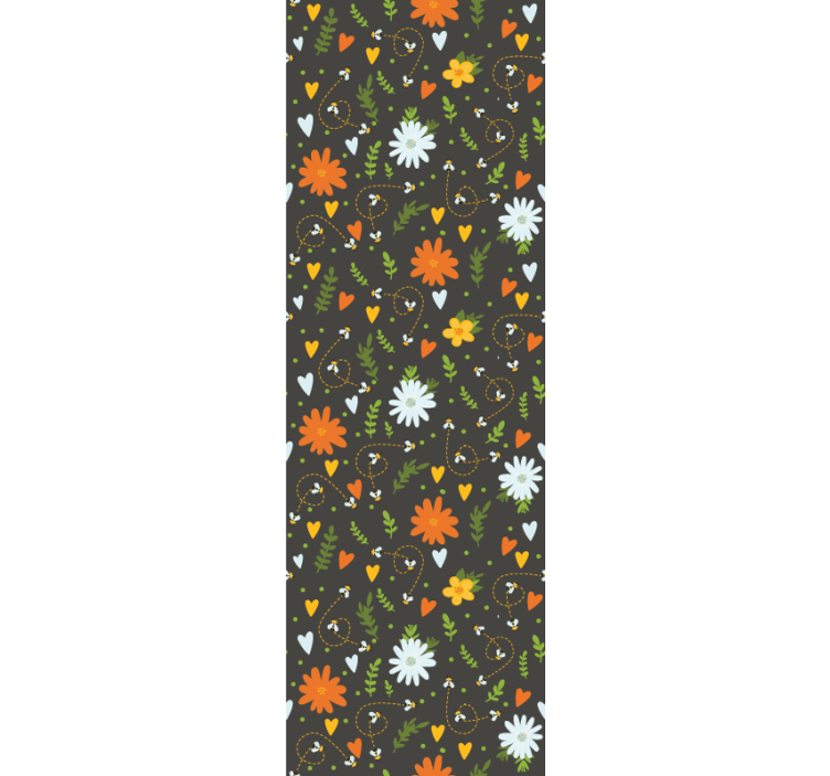 Papier peint floral motif floral heureux - TenStickers