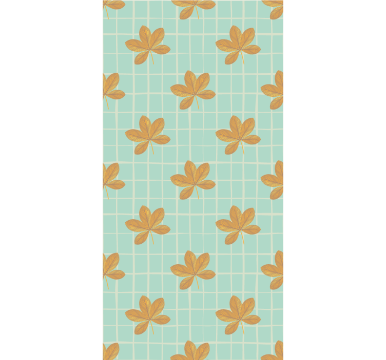 Papier peint floral motif de grille florale - TenStickers