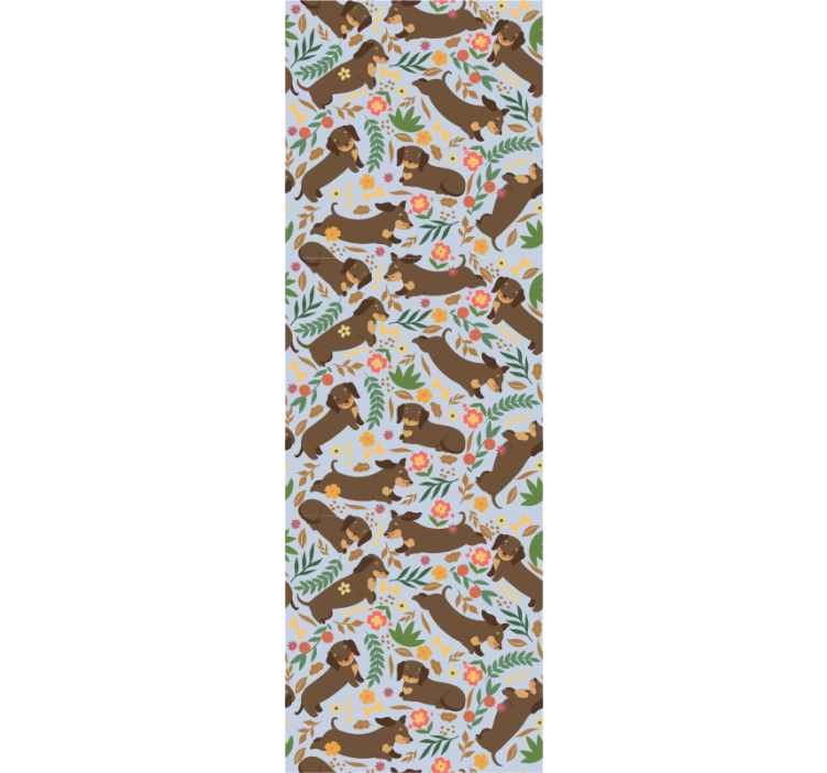 Papier peint chiens motif floral d'éléphant - TenStickers