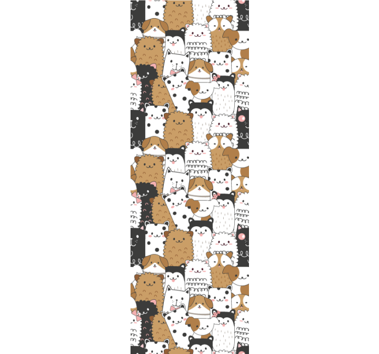 Papier peint chiens motif de chat joueur - TenStickers