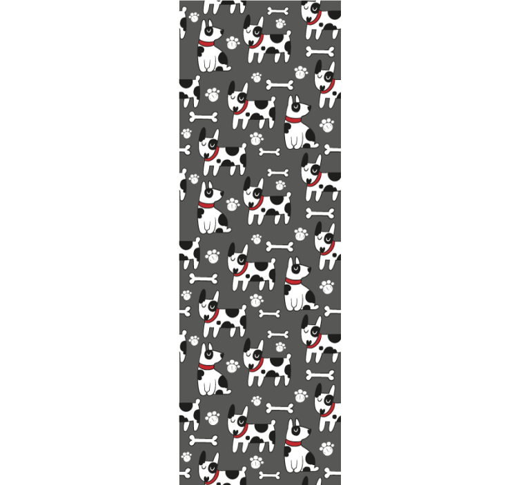 Papier peint chiens illustration canine ludique - TenStickers