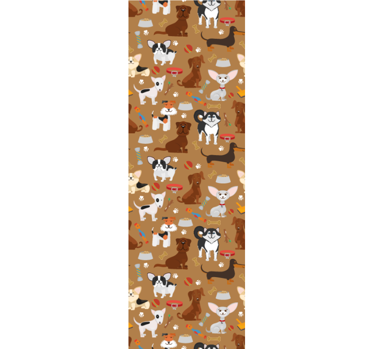 Papier peint chiens chiots espiègles - TenStickers