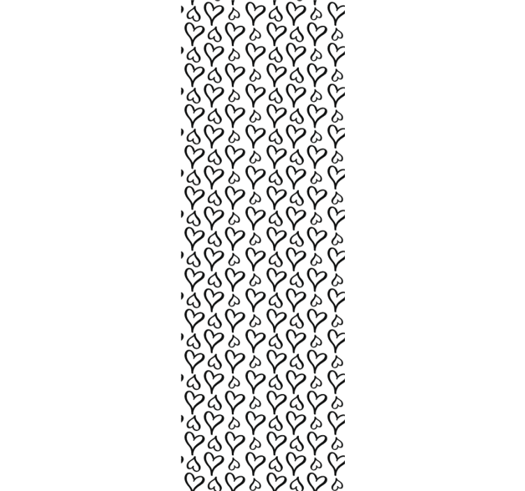 Papier peint géométrique répétition du motif coeur - TenStickers